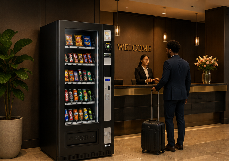 Vending machine lobby hotel open-vending-machine